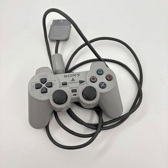 OEM Sony PlayStation 1 PS1 PSOne Dualshock Analog Controller SCPH-1200 GRAY READ - Picture 1 of 5